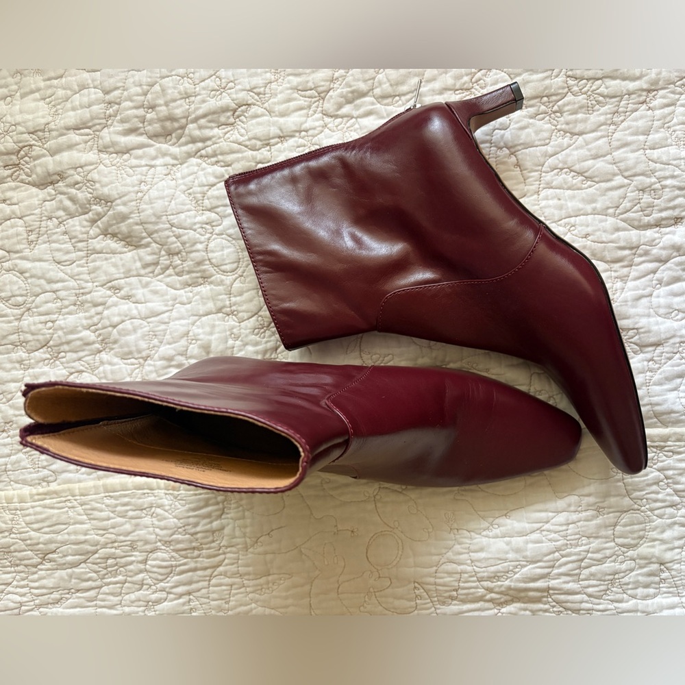 Madewell The Dimes Burgundy Ankle Boot